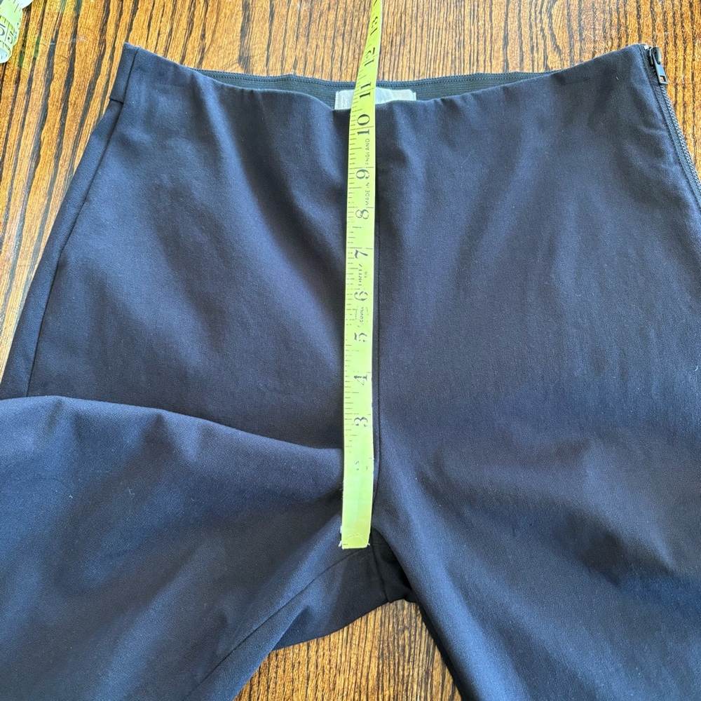 Everlane Black Side Sip Back Seam Ankle Slit Pants Size 6 Black Minimalist Clean - Picture 14 of 16